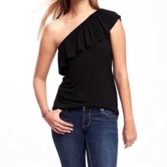 Old Navy Tops - Old Navy One Shoulder Ruffle Top